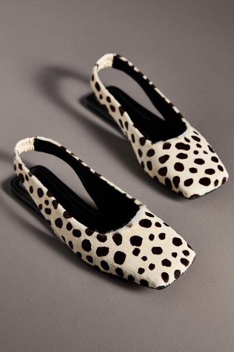 Maeve Square-Toe Slingback Flats