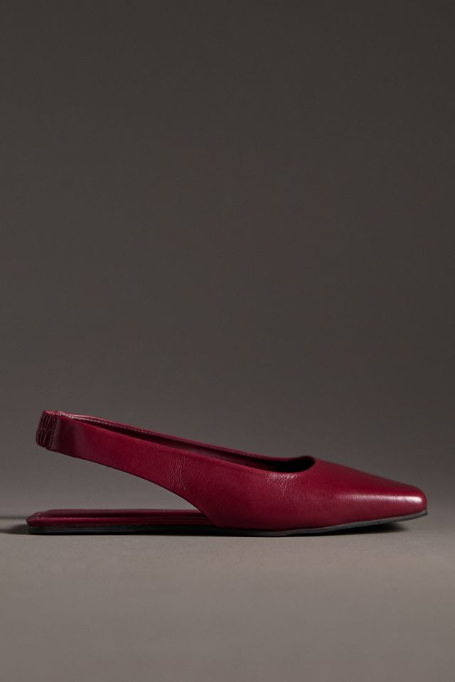 Maeve Square-Toe Slingback Flats #1