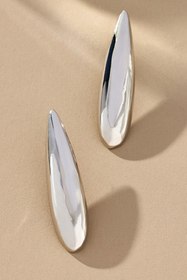 By Anthropologie Sculptural Oval Huggie Earrings