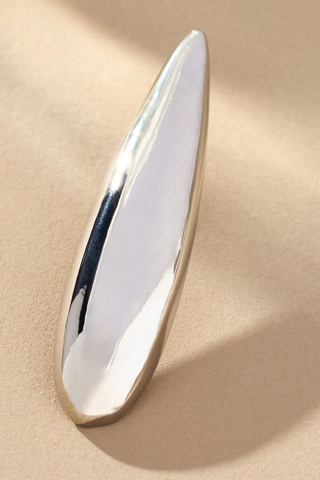 Sculptural Oval Huggie Earrings #1