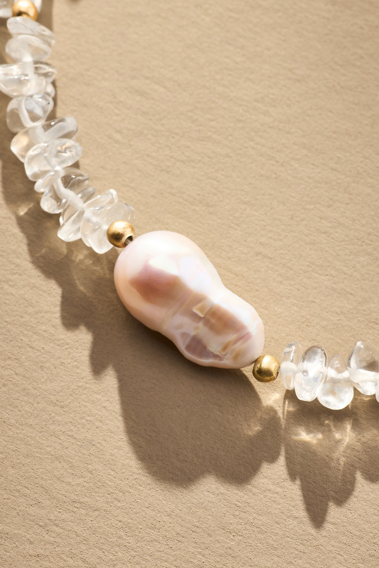 Rock Crystal Pearl Necklace