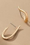 Side Flame Crystal Hoop Earrings, Set of 2