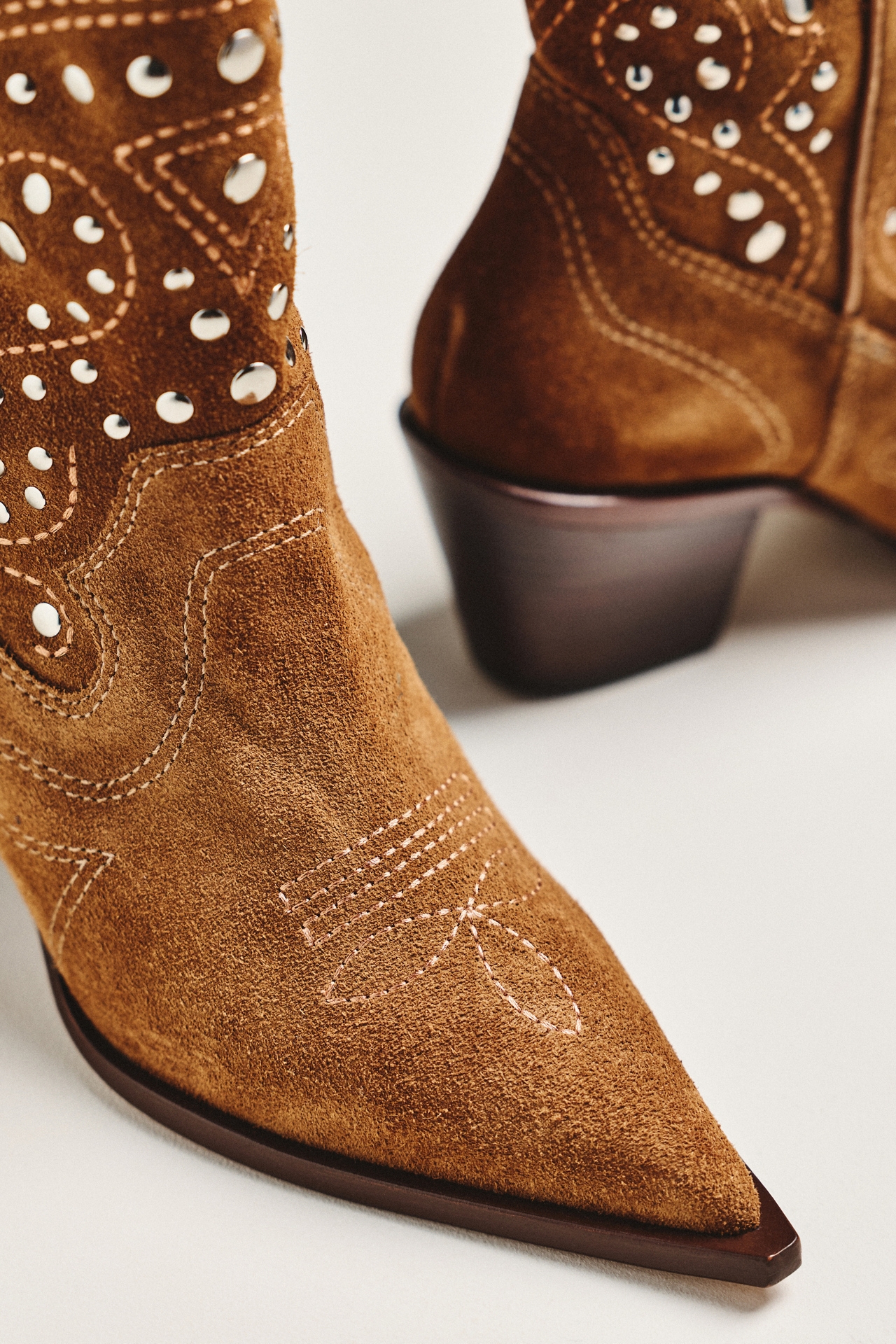 By Anthropologie Studded Western Boots