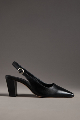 Maeve Snip-Toe Slingback Block Heels