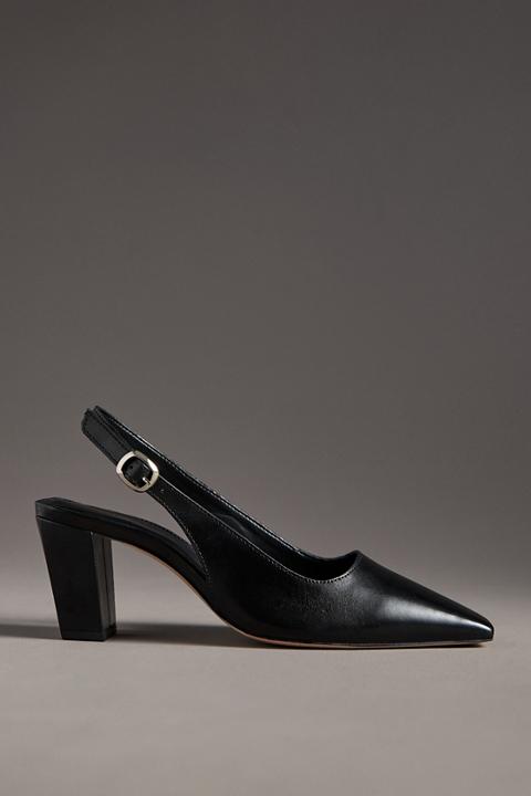 Maeve Snip-Toe Slingback Block Heels
