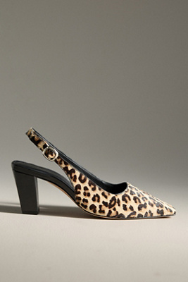 Maeve Snip-toe Slingback Block Heels In Brown