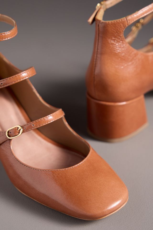 Maeve Triple-Strap Block-Heel Mary Janes #2