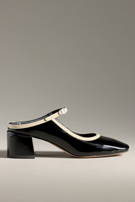 Maeve Block-heel Mary Jane Mules In Black