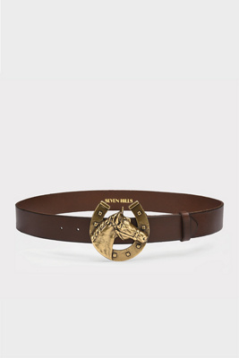 Seven Hills Woodside Horse Buckle Belt In Brown