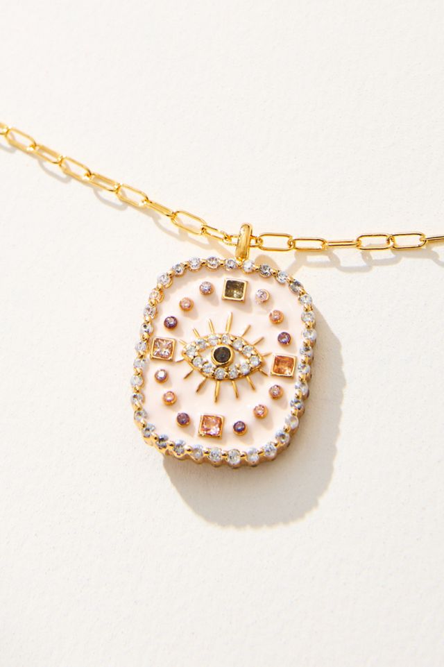 BaubleBar Evil Eye Medallion Necklace #1