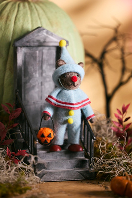 Terrain Halloween Clown Bear Felt Critter