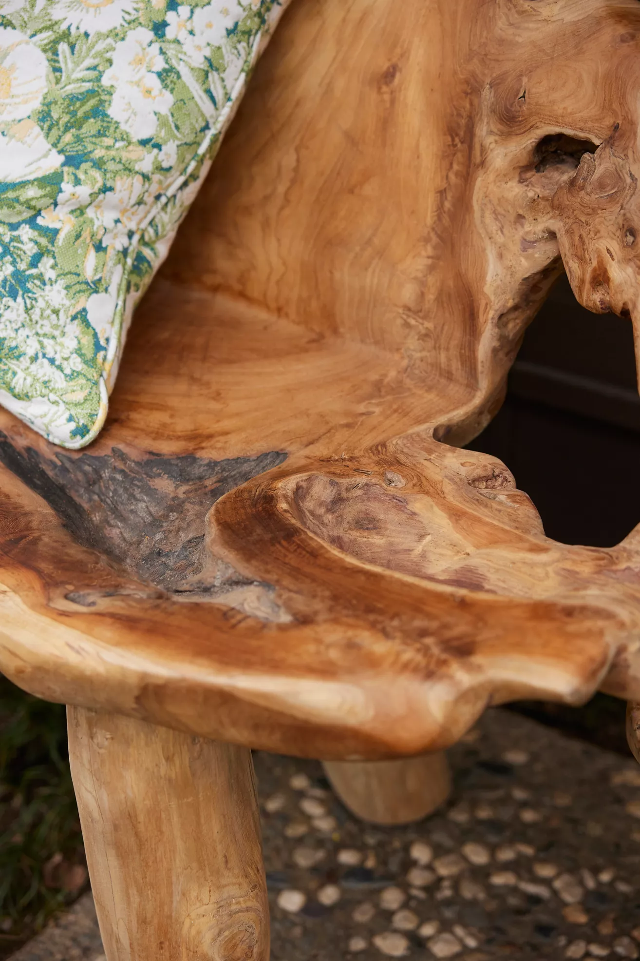 Teak Root Bench - thumbnail 2