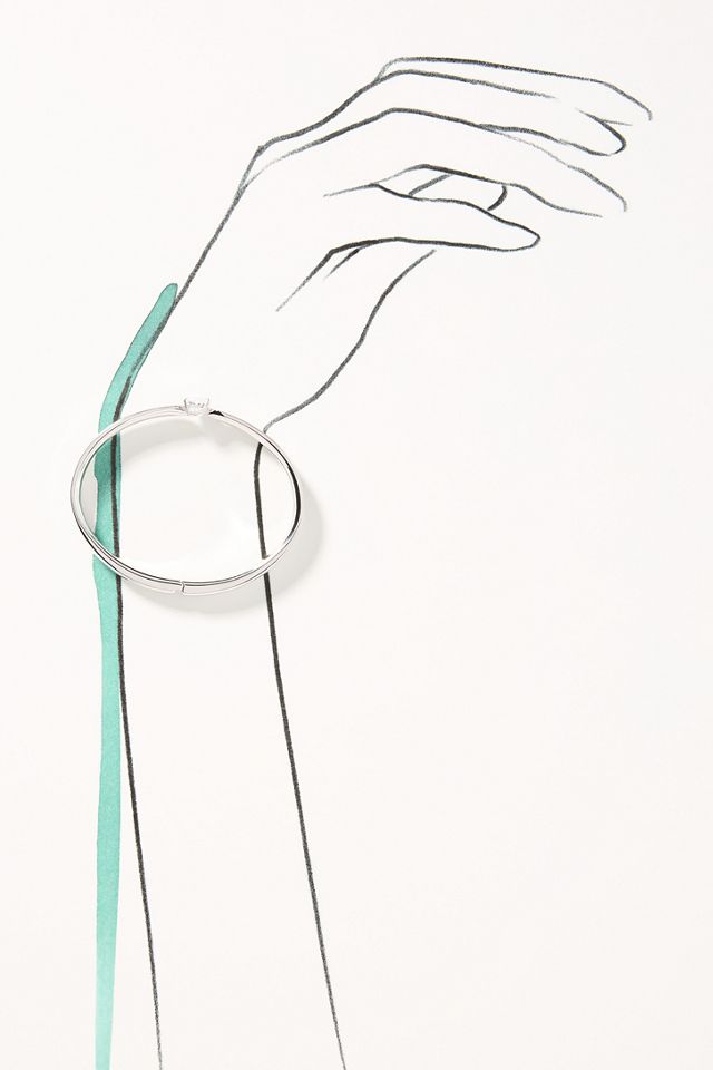 NADRI Farrah Pear Crystal Hinged Bracelet #2