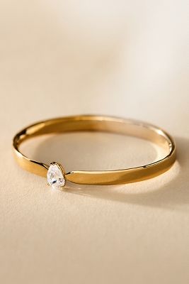 Farrah Pear Crystal Hinged Bracelet