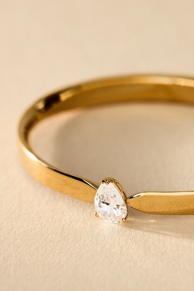 NADRI Farrah Pear Crystal Hinged Bracelet #1