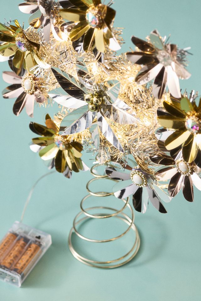 Light-Up Tinsel Tree Topper #2