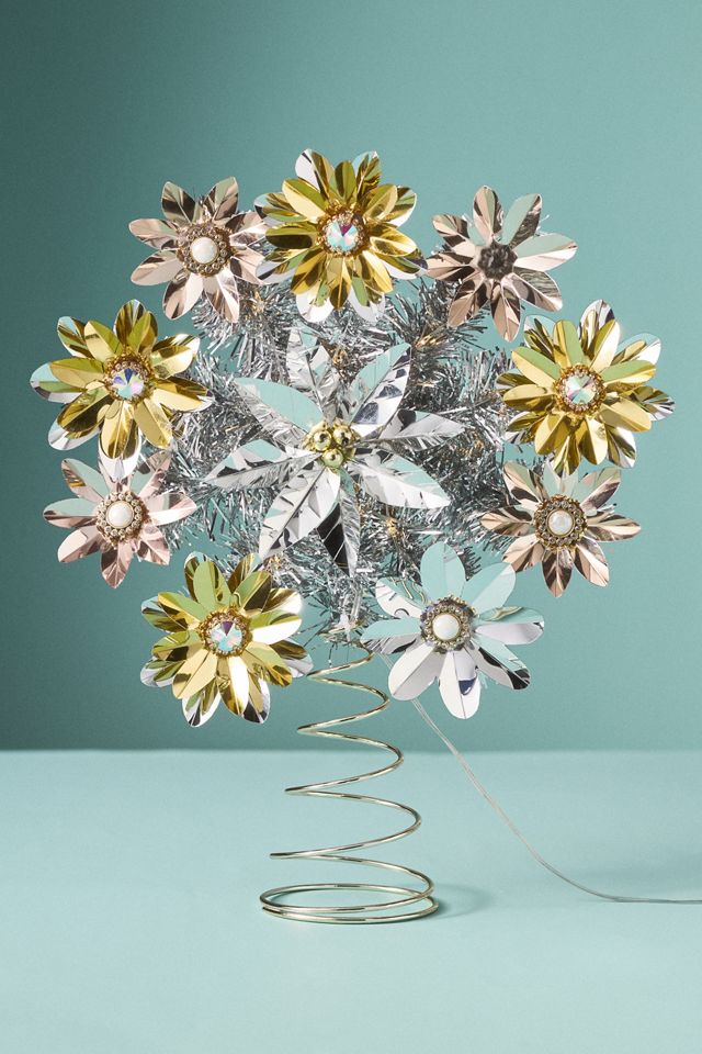 Light-Up Tinsel Tree Topper #3