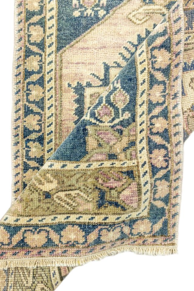 District Loom Vintage Turkish Mini Rug No. 676 #2