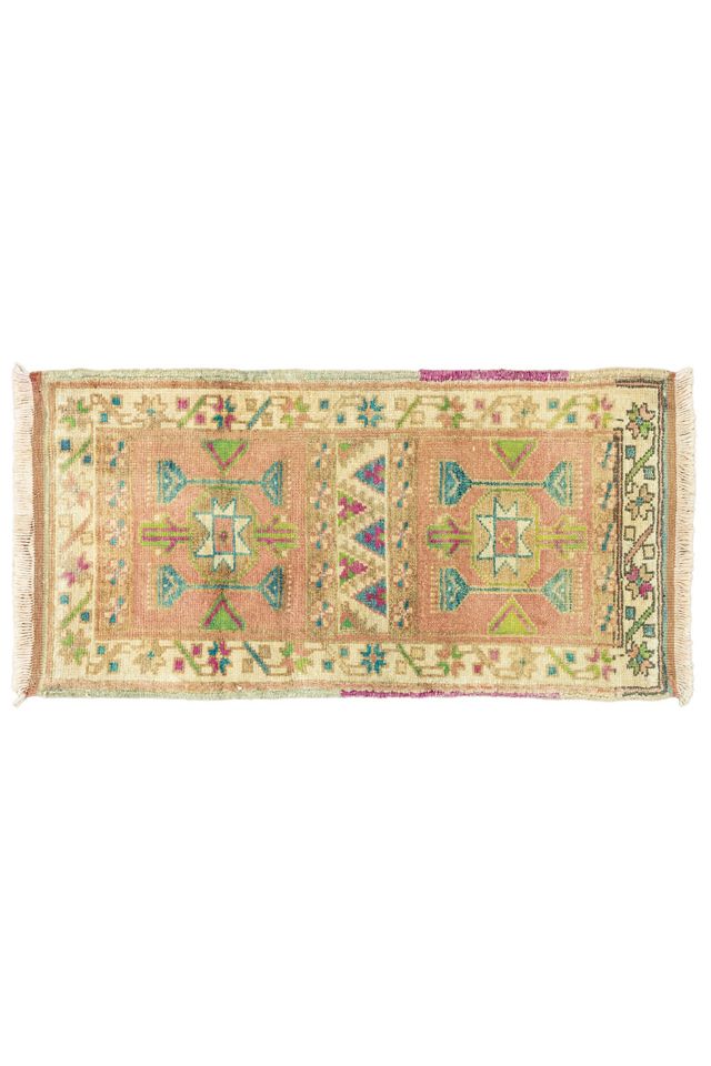 District Loom Vintage Turkish Mini Rug No. 680 #3
