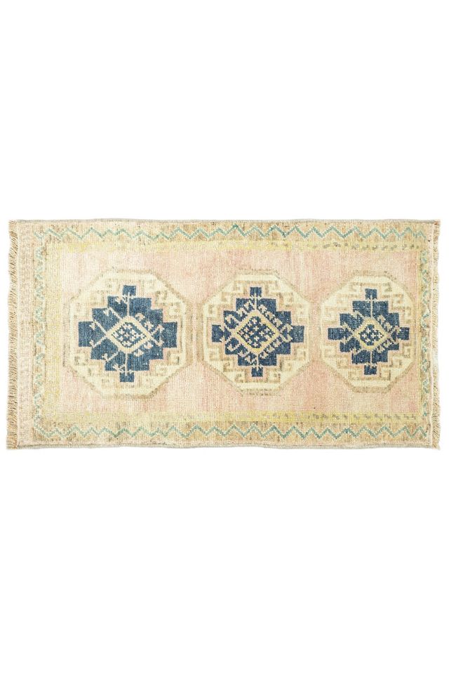 District Loom Vintage Turkish Mini Rug No. 687 #3