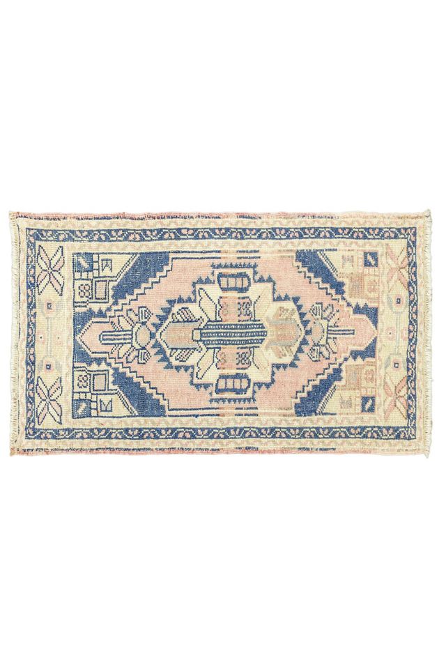 District Loom Vintage Turkish Mini Rug No. 691 #3