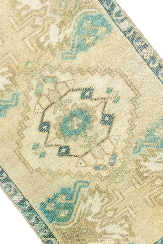 District Loom Vintage Turkish Mini Rug No. 697 #2