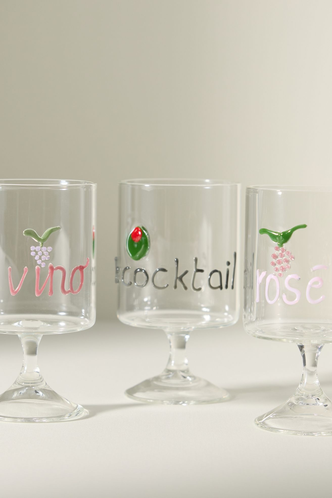 Word Play Wine Glass - Le Cocktail, One Size