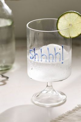 Word Play Wine Glass