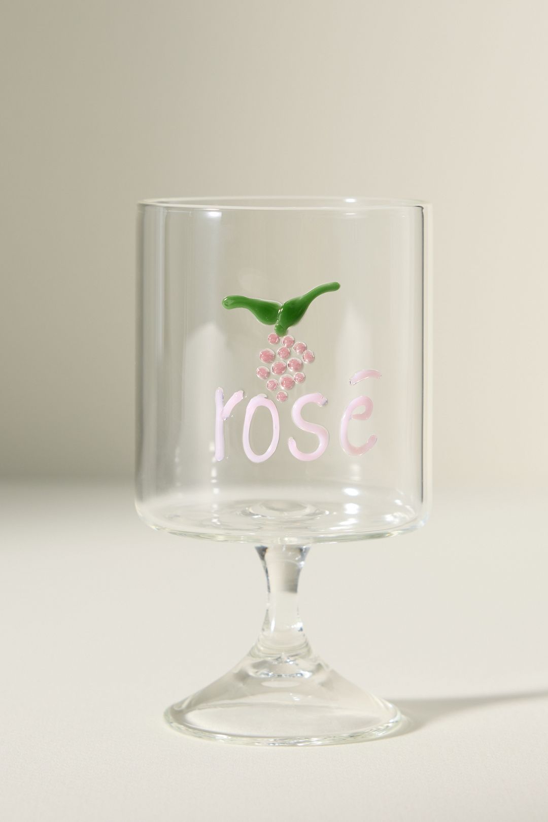 Word Play Wine Glass - Rose, One Size