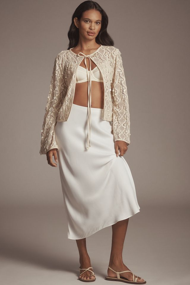 Ollari Shell-Embellished Cardigan Sweater #2