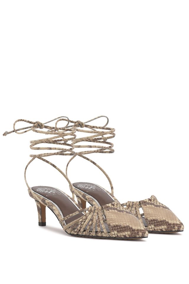 Vince Camuto Kota Ankle-Wrap Kitten Heels #1