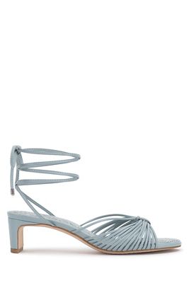 Lory Ankle-Wrap Kitten Heels