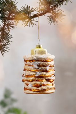 Pancake Stack Glass Ornament
