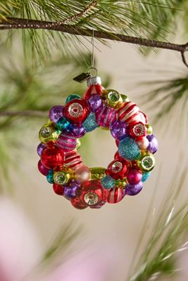Reflector Wreath Glass Ornament