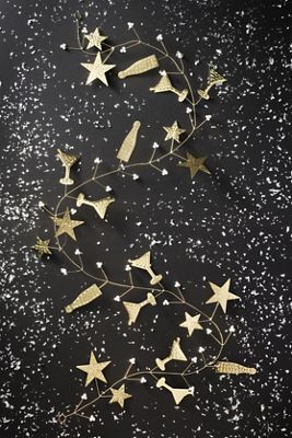 New Year's Eve Champagne & Stars Metal Garland