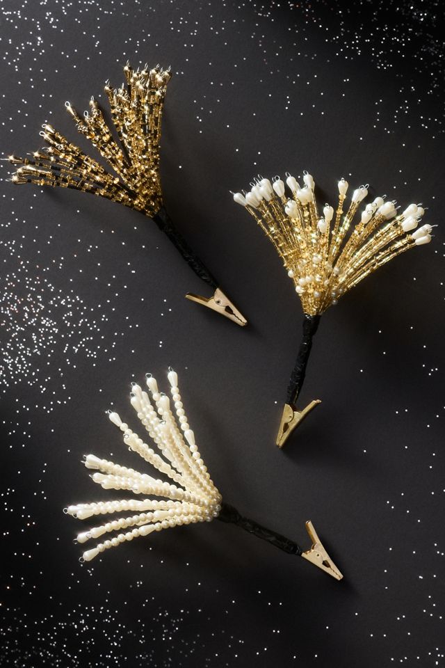 New Year's Eve Beaded Clip #2