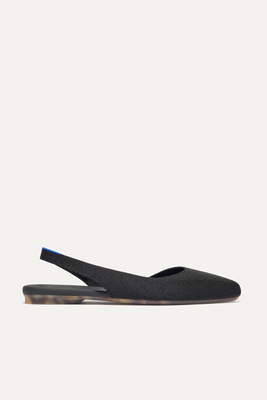 Rothys The Almond Slingback Flats In Black