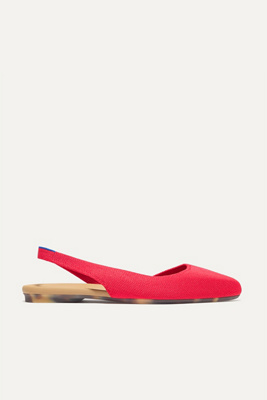 Rothys The Almond Slingback Flats In Red