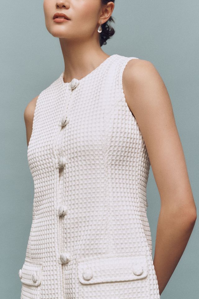 Cynthia Rowley Sleeveless Button-Front Shift Mini Dress #3