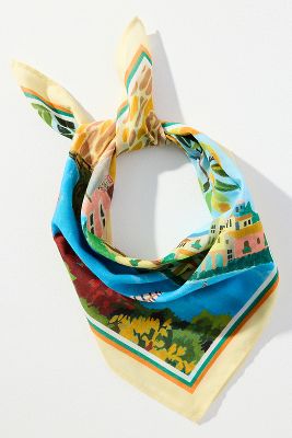 VISMAYA SUMMER EDIT COTTON SQUARE SCARF 