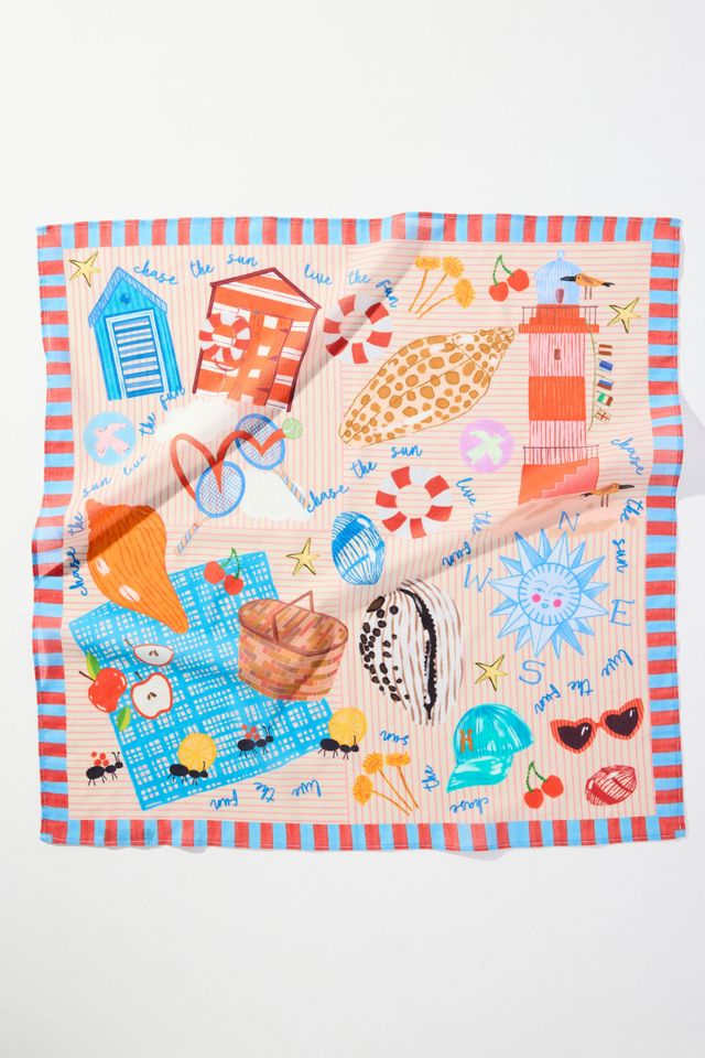 Vismaya Summer Edit Cotton Square Scarf