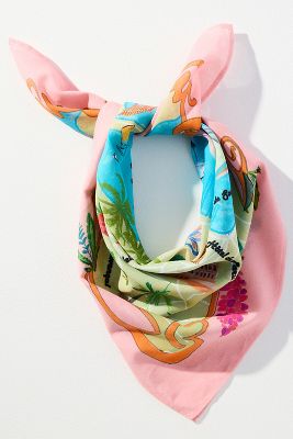 VISMAYA SUMMER EDIT COTTON SQUARE SCARF 
