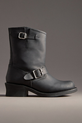 Jeffrey Campbell Standoff Moto Boots In Black