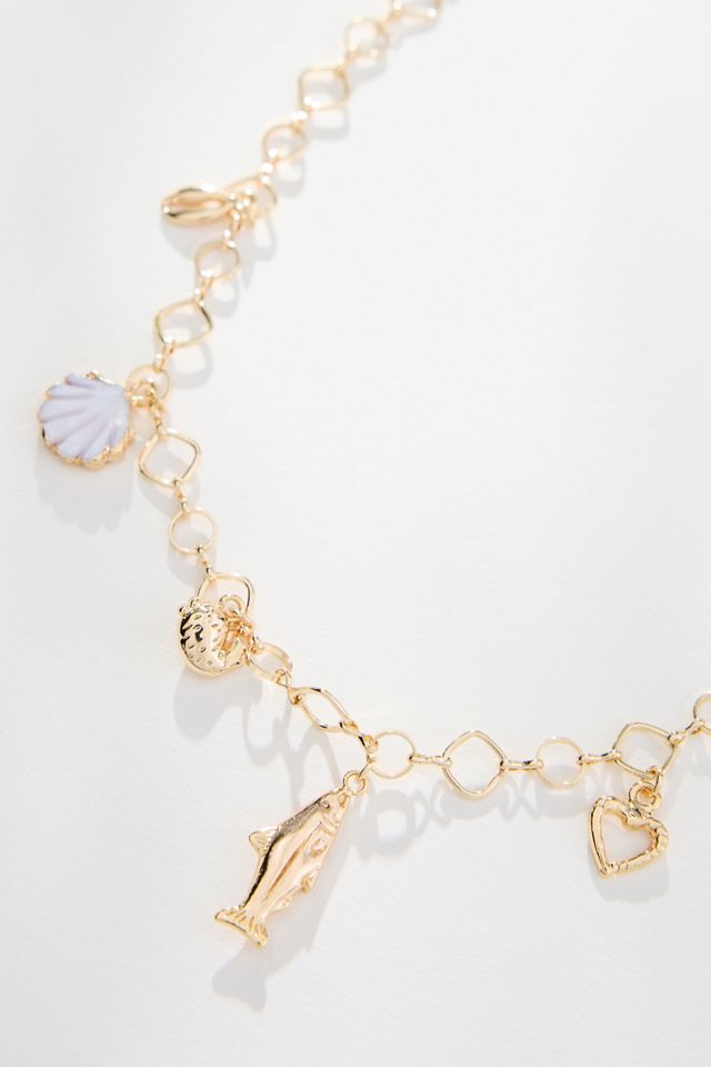 Nautical Charm Cluster Necklace #1