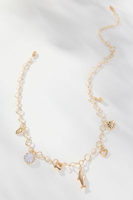 Nautical Charm Cluster Necklace