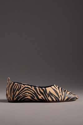 By Anthropologie Leather Glove Ballet Flats In Sand