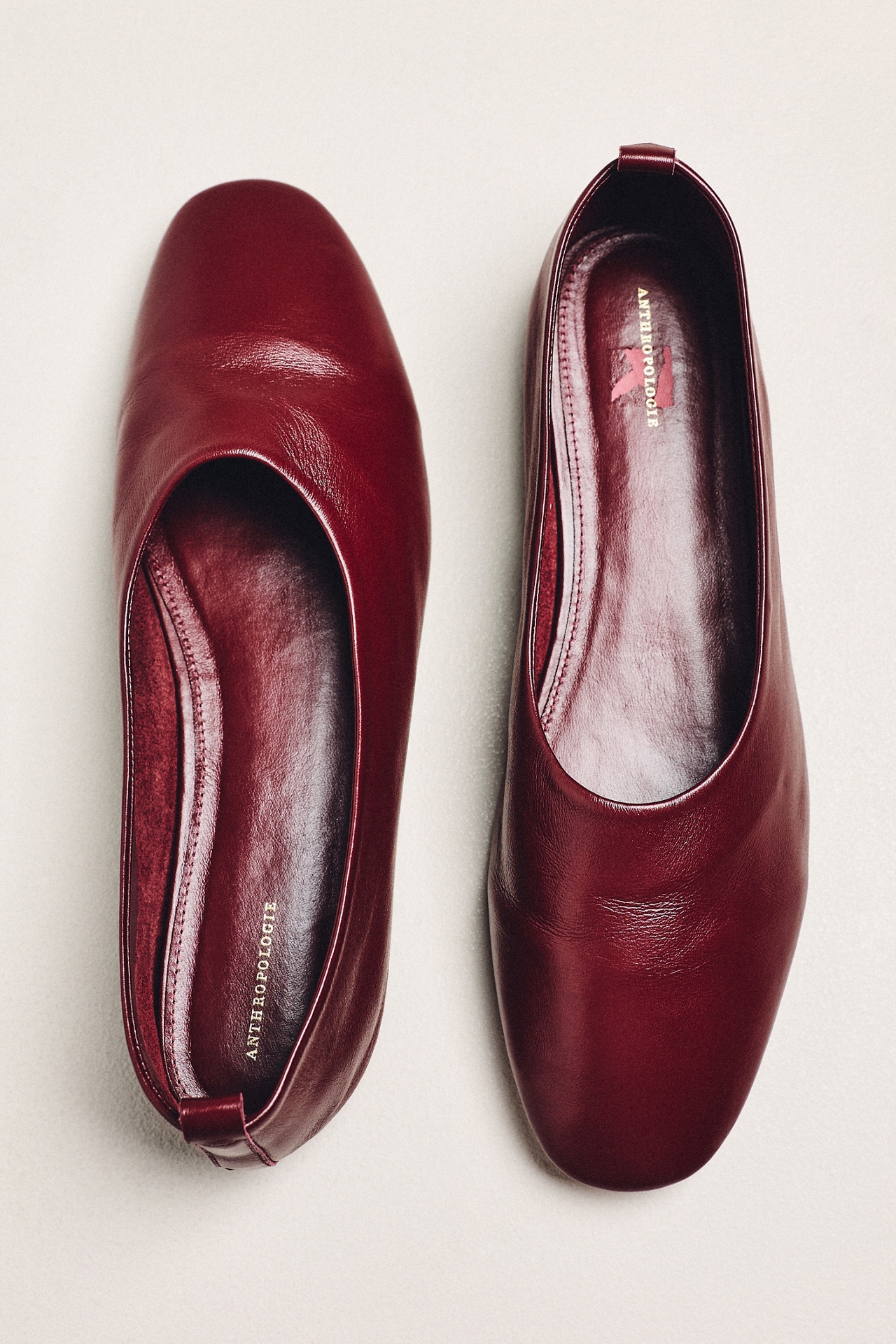 By Anthropologie Leather Glove Ballet Flats