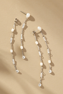 By Anthropologie Dripping Pearl Earrings