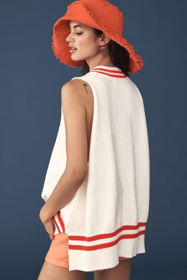 By Anthropologie Sporty Stripe Sweater Vest #1