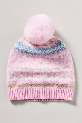 Loveshackfancy Wool Pom-pom Beanie In Multi